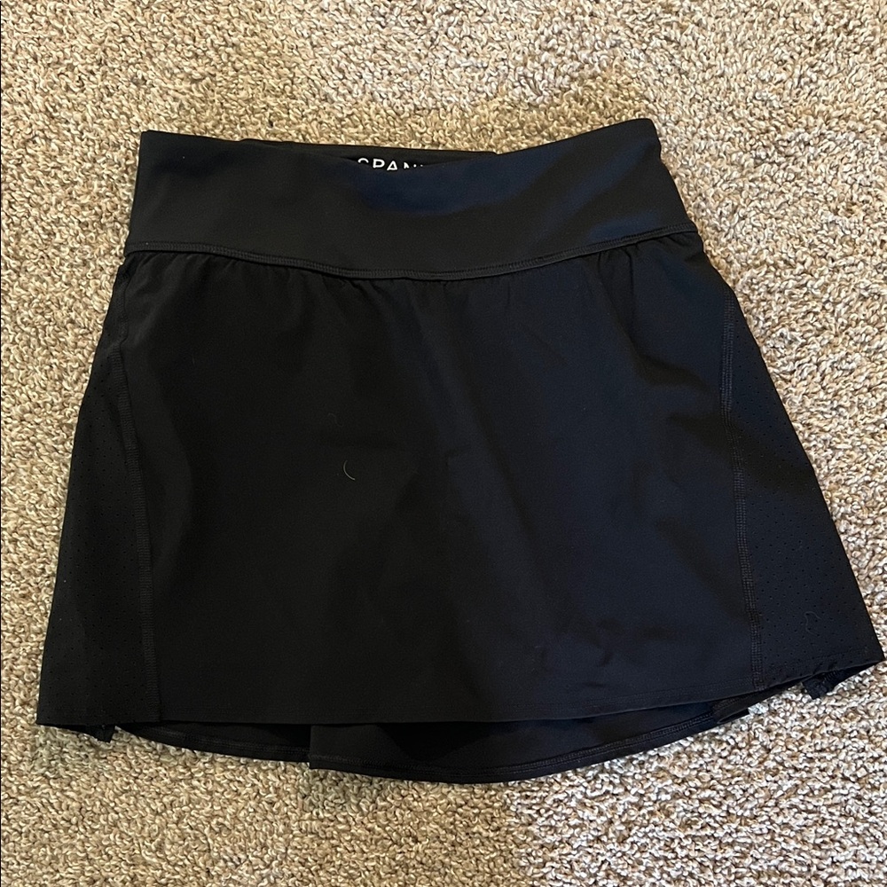 SPANX Black Activewear Skort with Built-In Shorts
